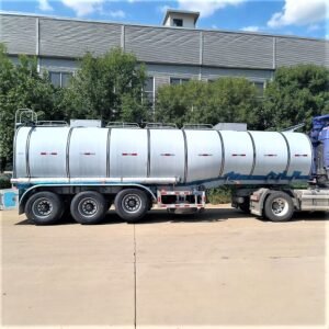 3-Axle Stainless Steel Tanker Semi Trailer with 45,000L tank for fuel and chemical transport