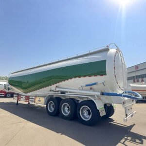 3 Axle 85CBM Bulk Cement Semi Trailer with V-shaped tank and pneumatic discharge system