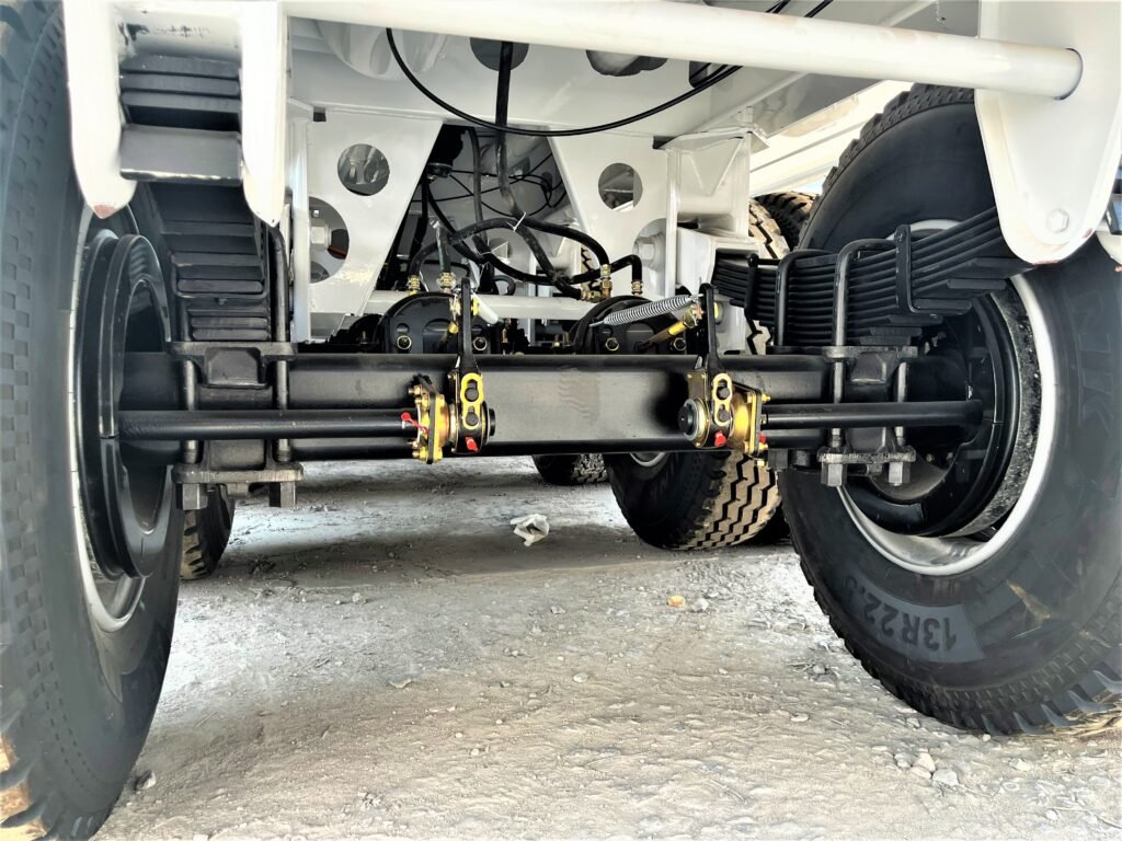 Mechanical suspension system on ZW Group fuel tanker trailer providing stable load support