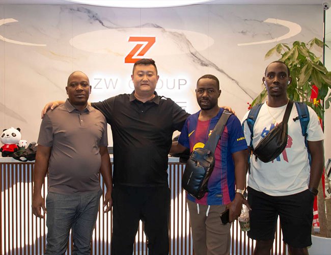 Burundi clients visiting ZW Group factory to purchase flatbed and fuel tanker trailers