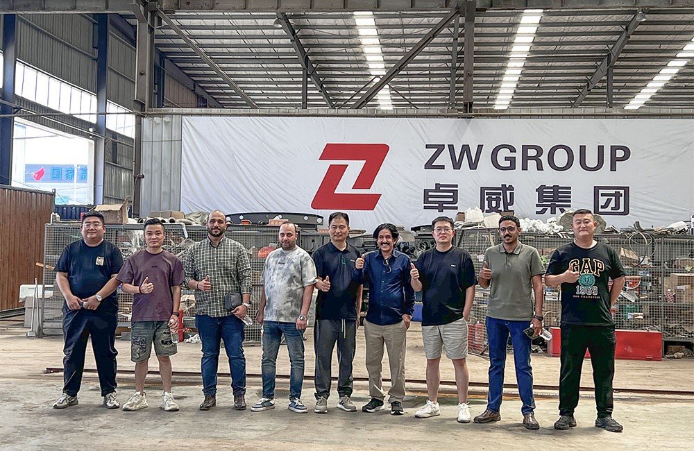 Saudi delegation with ZW CEO Ivan Sun and team during their visit to finalize oil tanker semi-trailer order.