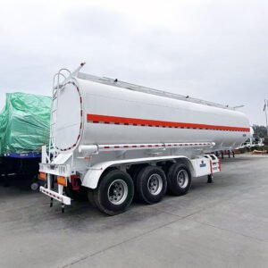 3 axle carbon steel fuel tanker semi trailer Q235B tank body 40–50CBM for petroleum transport and fuel logistics