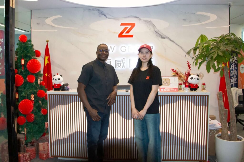 ZW Group representative with Burkina Faso client at HQ after Fuel Tanker Semi Trailer order.